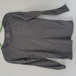 Athleta Foothill Seamless Long Sleeve Tee Gray Size Small